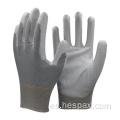 Hespax 13Gauge Nylon Pu Trabajo protector de guantes Construcción